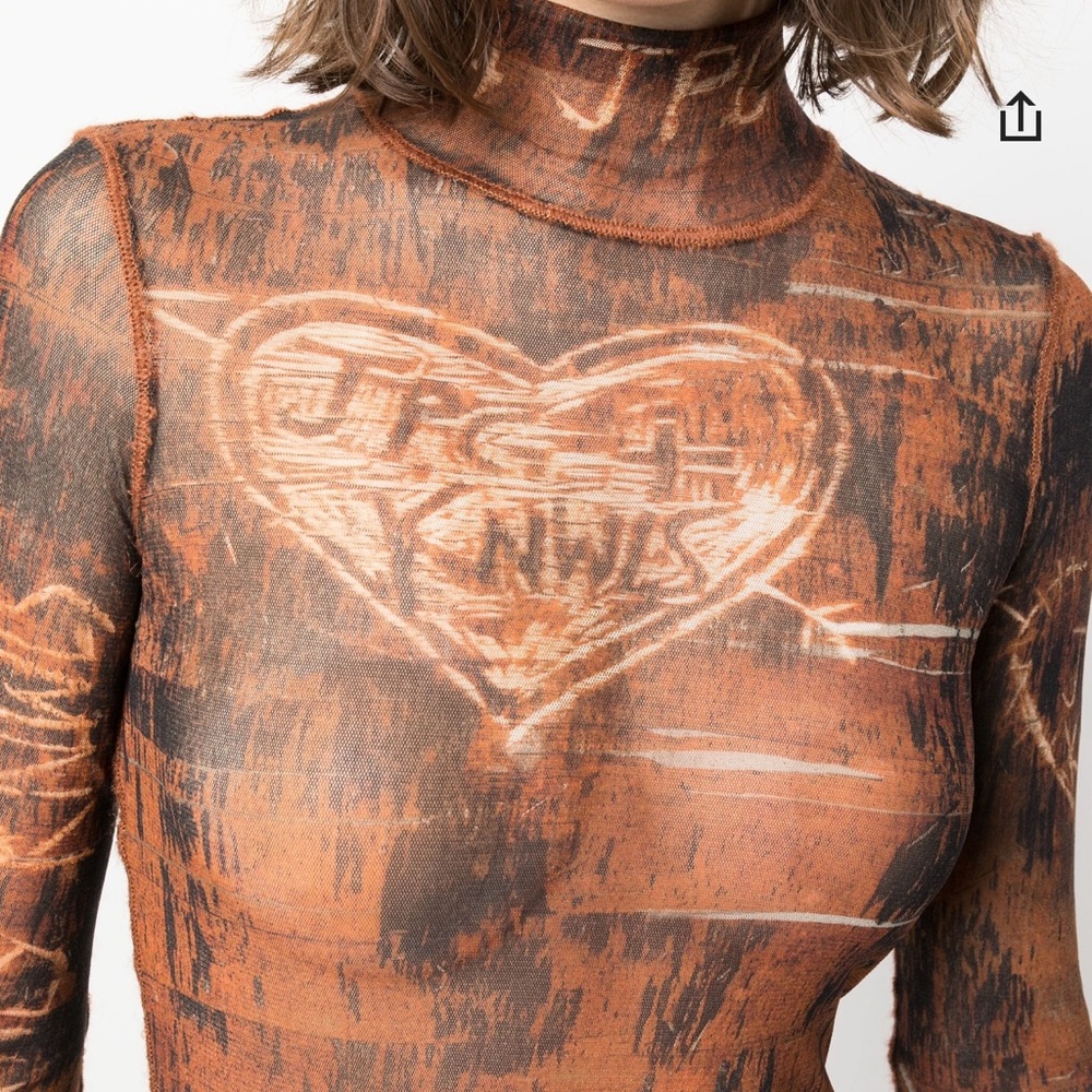 Jean Paul Gaultier sheer turtleneck